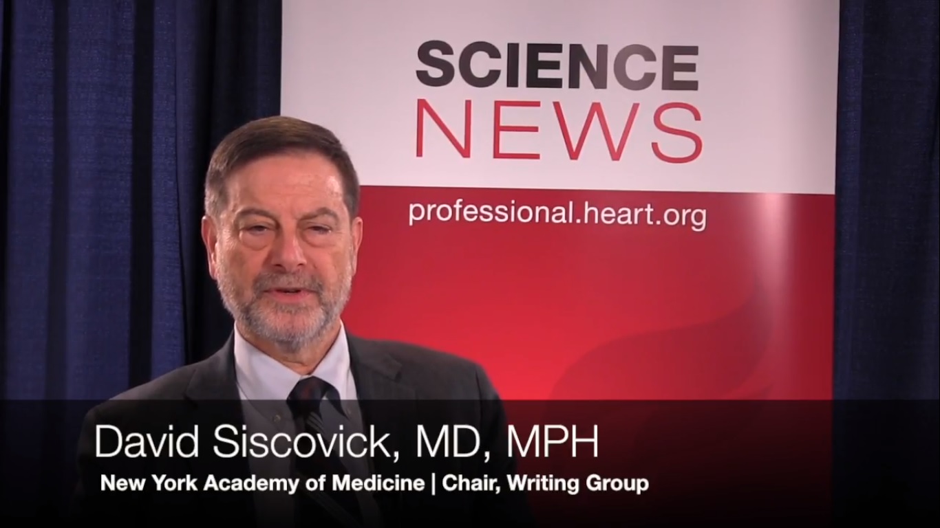 Screen capture from Fish Oil Supplementation for the Prevention of Clinical CV Events video featuring David Siscovick, MD, MPH.