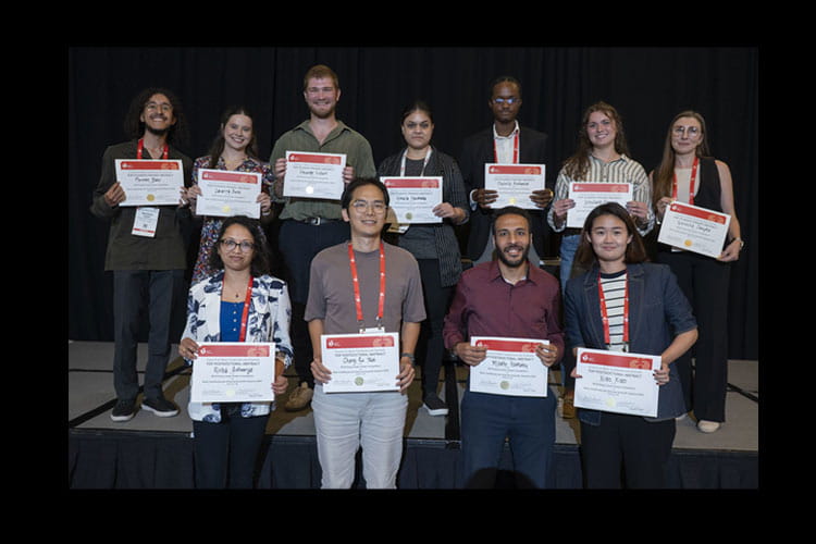 Award winners pose with certificates during #BCVS25 in Baltimore, Maryland.