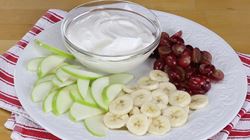 Sliced Fruit with Honey Vanilla Yogurt Dip