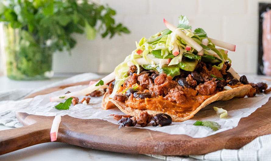 Plant-based Beef Tostada - Professional Heart Daily 