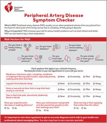 PAD Symptom Checker