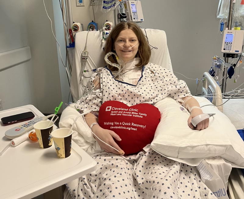 Katherine Herrmann recovering from her heart transplant in 2022. (Photo courtesy of Katherine Herrmann)