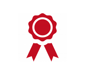 red awards ribbon icon