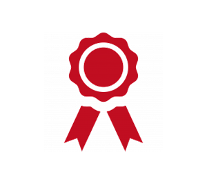 red awards ribbon icon