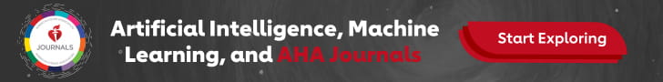 Start exploring Artificial Intelligence, Machine Learning, and AHA Journals. https://www.ahajournals.org/precision-medicine/machine-learning