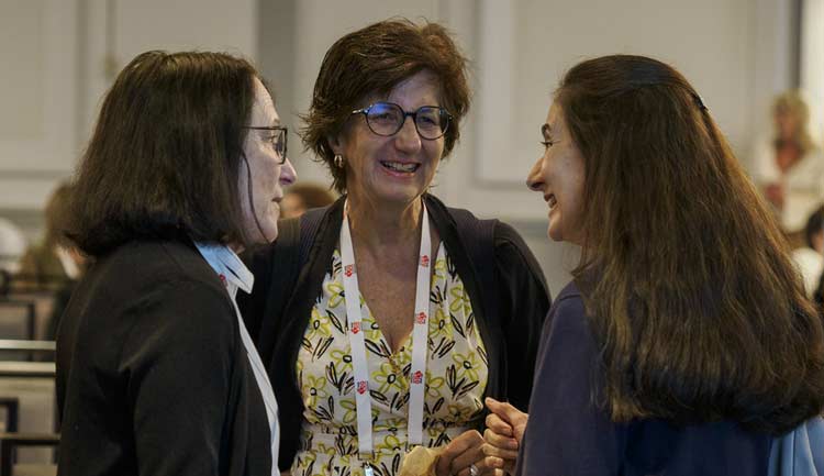 Attendees at the Hypertension 2024 Scientific Sessions share greetings. 