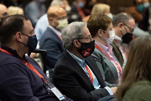 ISC22 attendees listen to speakers during one of the concurrent sessions. 