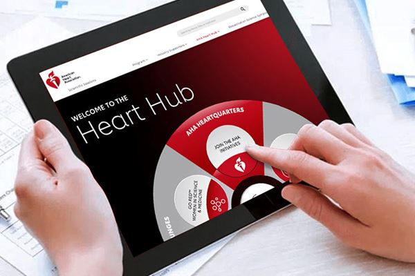 Heat Hub on iPad Heart Hub on iPad