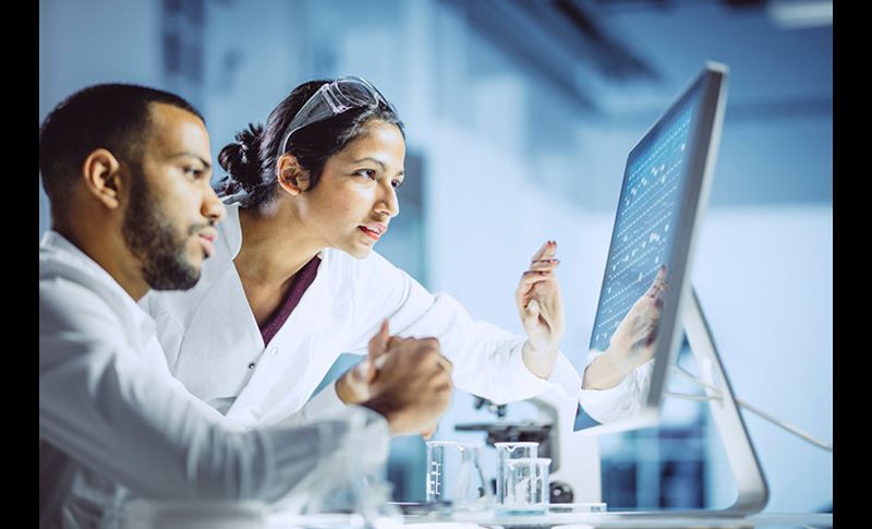 scientists working in the laboratory