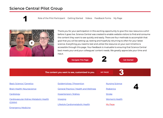 Screenshot of landing page to review how to use it 