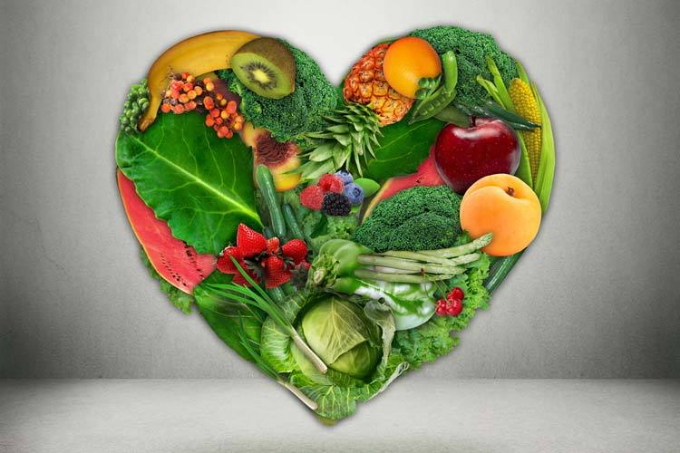 healthy diet choice and heart health concept