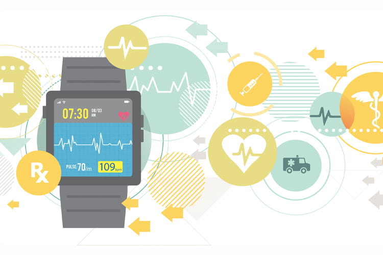 illustration of smartwatch for healthcare