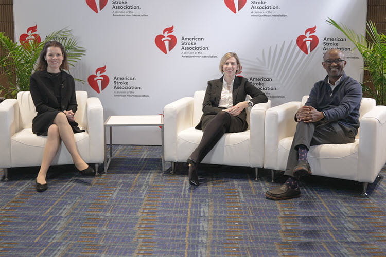 Coauthors Kori S. Zachrison, MD, MSc, FAHA, Tracy E. Madsen, MD, MCTR, PhD, FAHA, and Opeolu Adeoye, MD, MS, FAHA