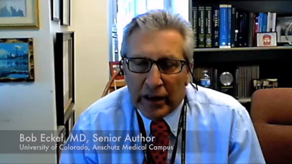 Screen capture of the AHA/ADA Scientific Statement: Type 1 Diabetes Mellitus and Cardiovascular Disease featuring Bob Eckel, MD.