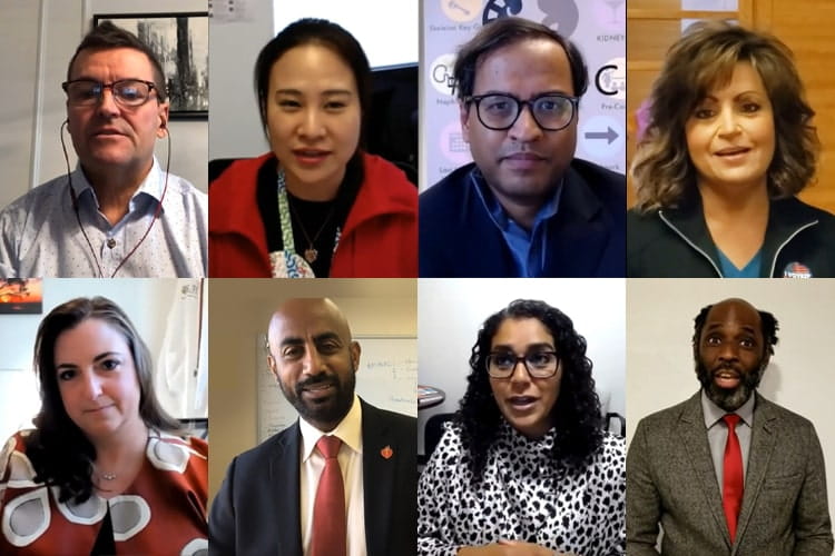 Screenshots of eight Fellows of the American Heart Association (FAHA) talk about their experiences and the benefits of becoming a FAHA.