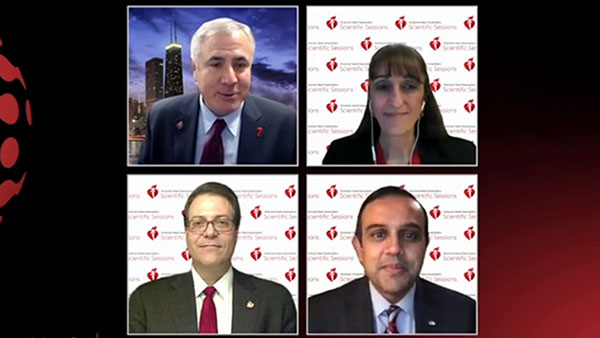 AHA President Mitch Elkind, MD; Don Lloyd-Jones, MD, ScM; Biykem Bozkurt, MD, PhD, FAHA; and Manesh Patel, MD provided a recap of the first day of late-breaking science presented virtually at Scientific Sessions 2020. 