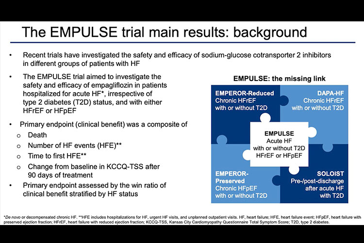 A still frame from a video about the EMPULSE trial, presented at Scientific Sessions 2021.