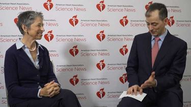 Still frame from the interview of the PRECISE clinical trial, at Scientific Sessions 2022.