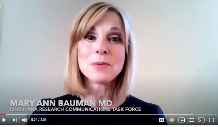 Screen capture of The Heart of Communicating Science Overview featuring Mary Ann Bauman, MD