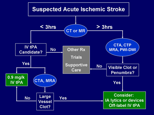 General algorithm for either CT or MR imaging triage in acute stroke diagram - Figure 1