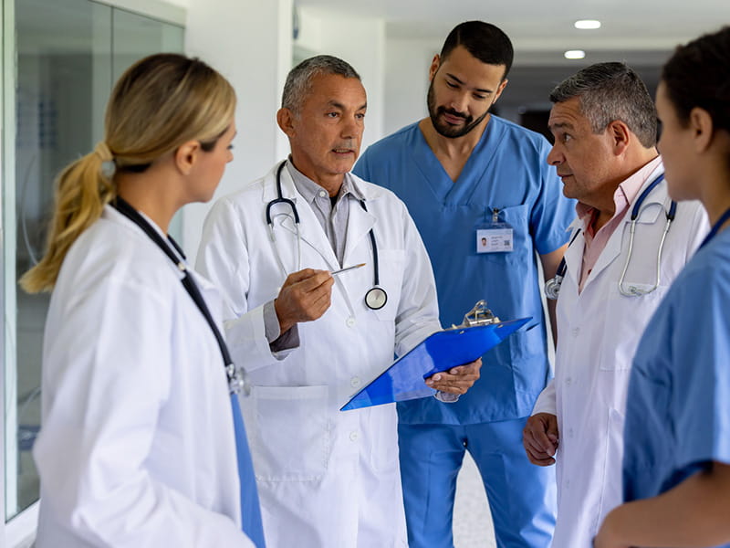 Group of doctors talking