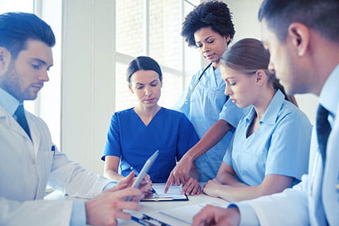 doctors meeting indoors
