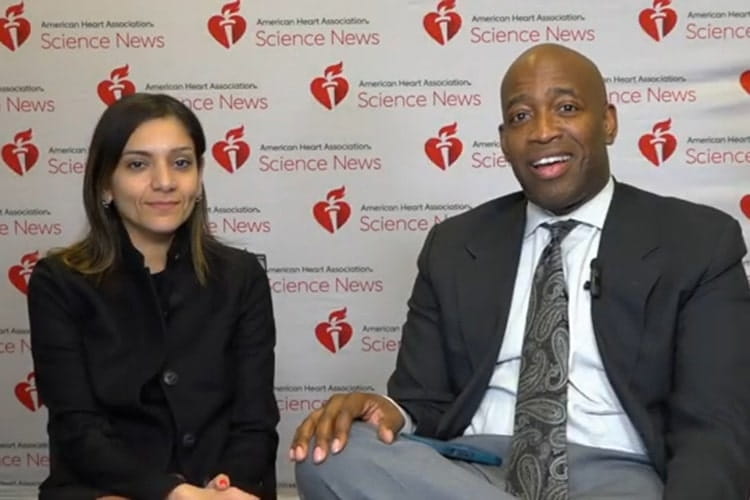 Chiadi Ndumele, MD, PhD, MHS, chair of the AHA Presidential Advisory on Cardiovascular-Kidney-Metabolic Health, leads a frequently asked questions discussion with Sadiyah S. Kahn, MD, MSc, lead author for the American Heart Association scientific statement that introduced the novel prediction equations used to develop the PREVENT risk calculator.