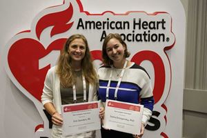 Two recipients of the BCVS24 New Investigator Travel Award pose with their certificates in Chicago, Illinois on July 23, 2024.