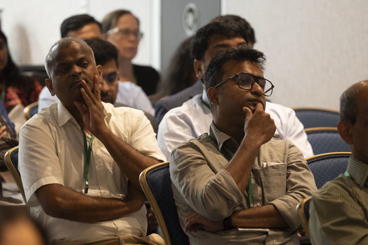 Attendees watch a presentation during the Asian Cardiovascular Symposium, co-located at the Marriott Baltimore one day before #BCVS25 began.