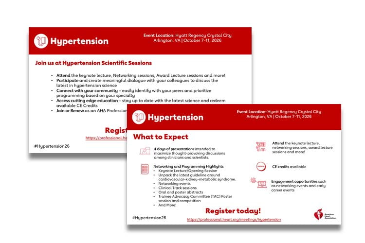 A thumbnail image of two powerpoint slides promoting Hypertension 2026.