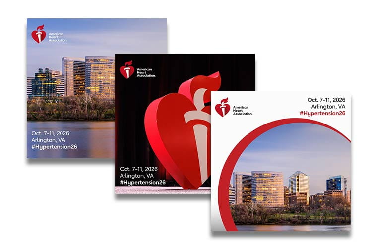 A thumbnail image of three social media graphics promoting Hypertension 2026.