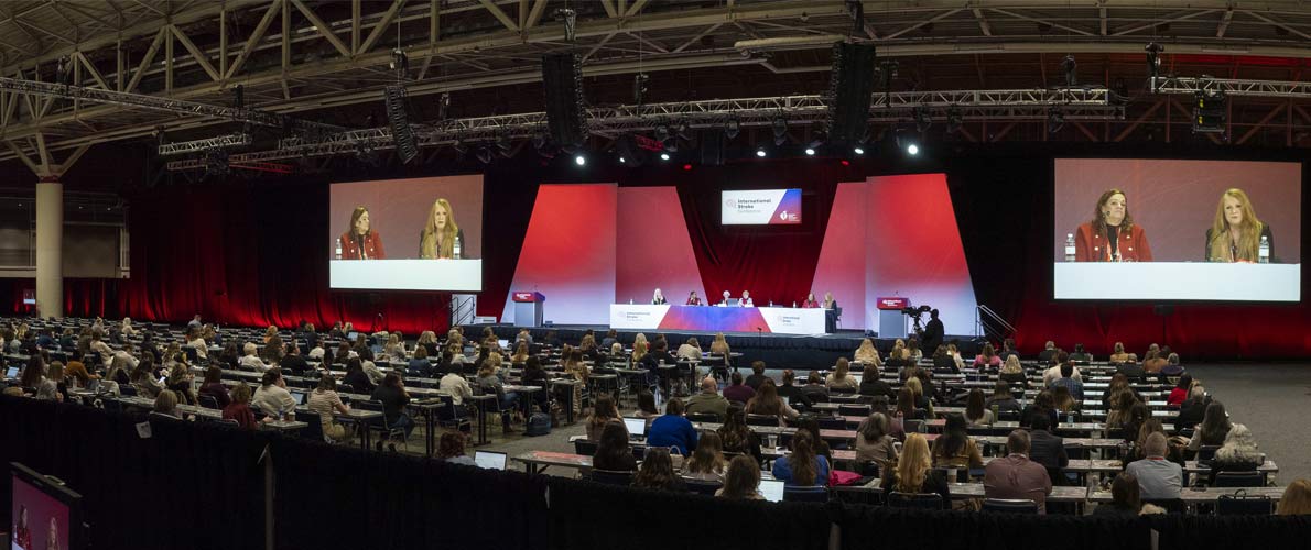 ISC26 attendees gather in the main event room for a pre-conference symposia.