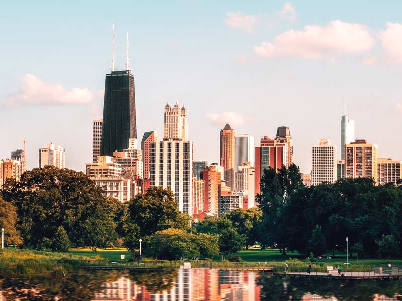 The skyline of downtown Chicago. Photo by Benjamin Suter.