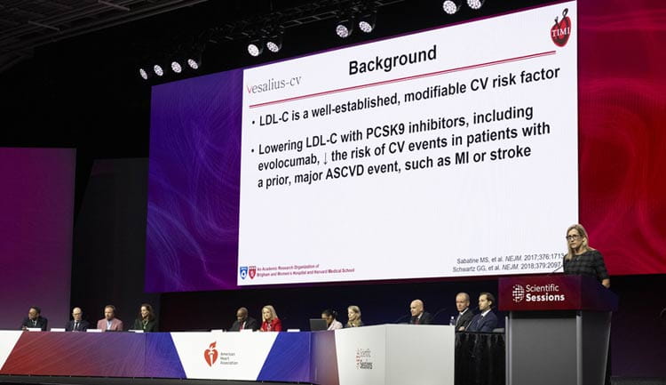 Erin Bohula, MD, of Brigham and Women's Hospital, Boston, Massachusetts, USA presents findings for VESALIUS-CV at Scientific Sessions 2025.