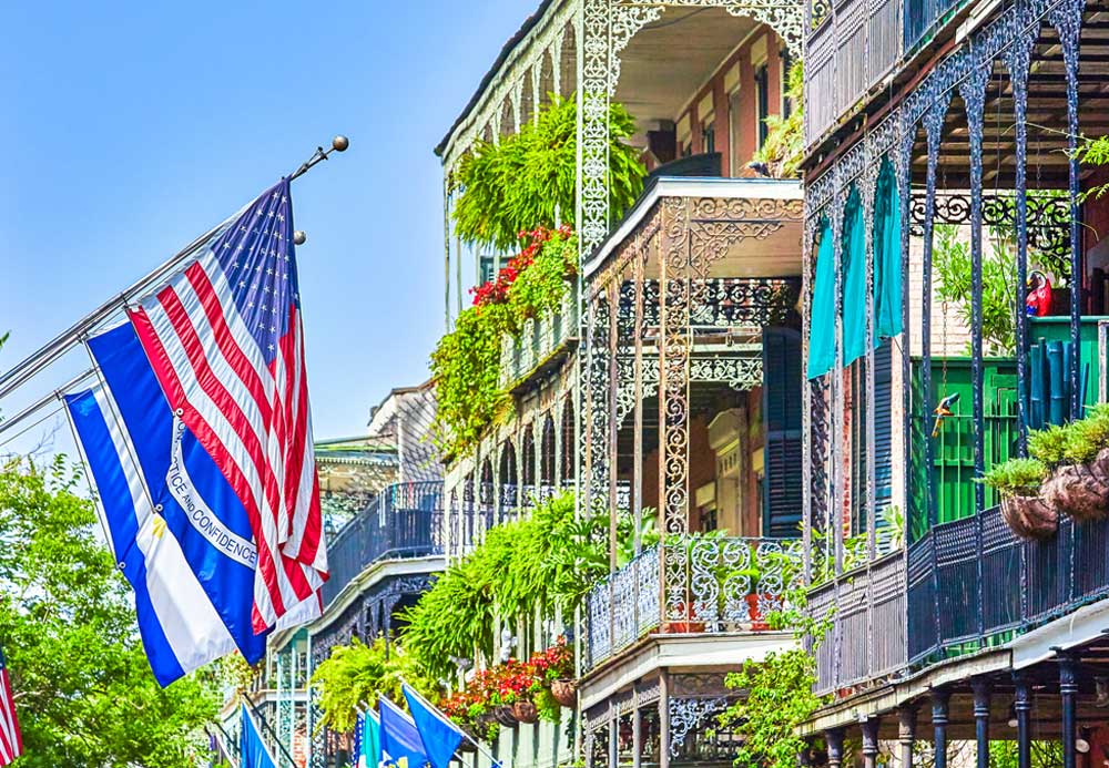 A springtime look at New Orleans, Louisiana.