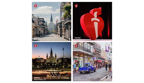 Social media images for #AHA25 Scientific Sessions in New Orleans, Louisiana