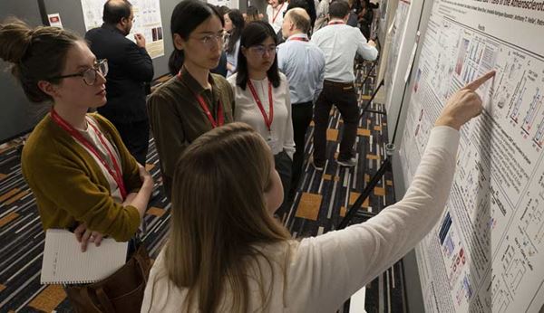Attendees absorb the science from Poster Session 1, at Vascular Discovery 2023 in Boston, Mass.