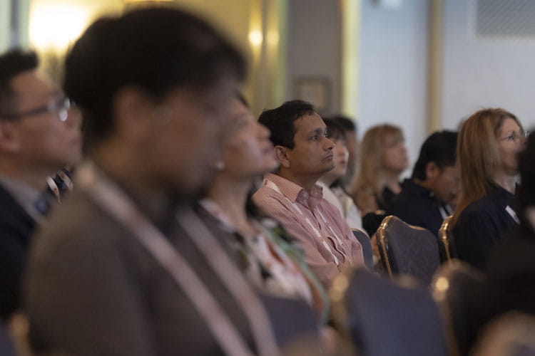 Attendees watch a presention during Vascular Discovery 2024. 