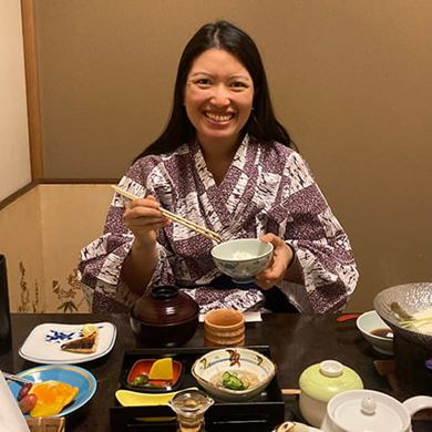 Diana Tsen at a restaurant.