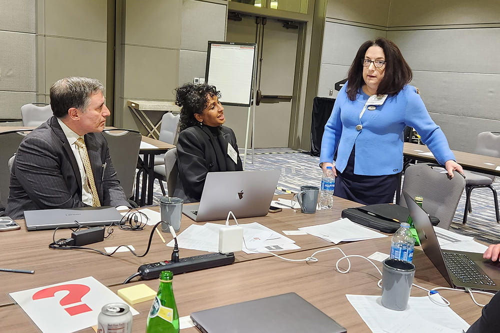 Dr. Dezfulian, Dr. Rampersad, and Dr. Leopold from the 3CPR Council in February 2026 during CSSP.