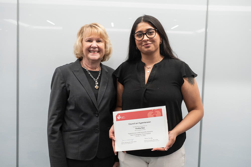 HTN New Investigator Travel Awardee, Vivikta Rao, at Hypertension 2026 in Arlington, Virginia.