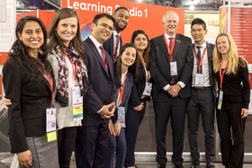 Doctor Robert Harrington at conference with others