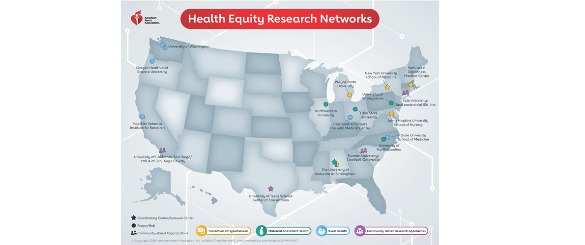 United States map that indicates all of the HERN sites