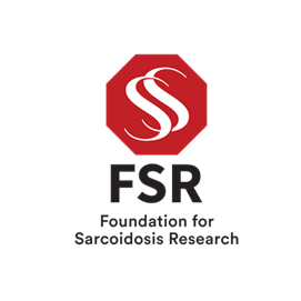 Decorative logo with the letters SS inside a red octogon and the words SFR Foundation for Sarcoidosis Research