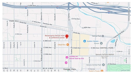 Image of map with hotel's location