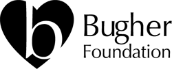 black logo of the Bugher Foundation