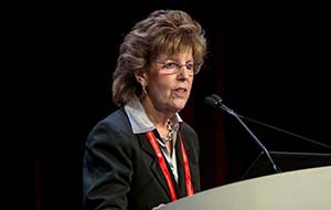 Alice Jacobs, AHA president, at podium