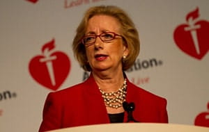 Mariell Jessup, AHA president at podium