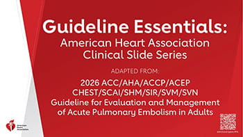 Acute Pulmonary Embolism Guideline Essentials Clinical Slide Set Thumbnail