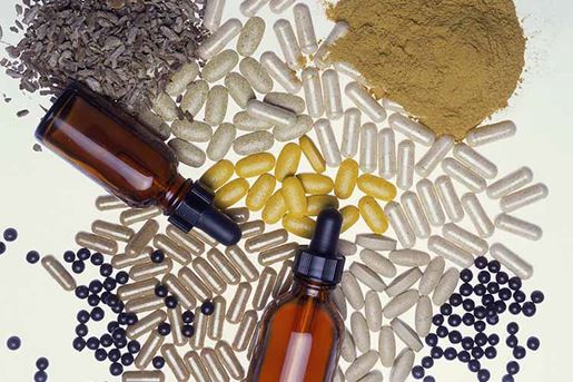 various medications spread across tabletop